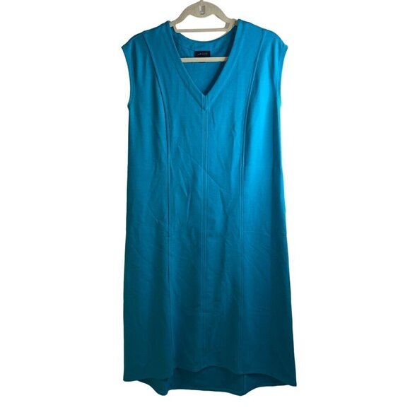 J Jill Womens Dress Size XS Blue Wearever Collection Midi Seam Detail New - Picture 6 of 9